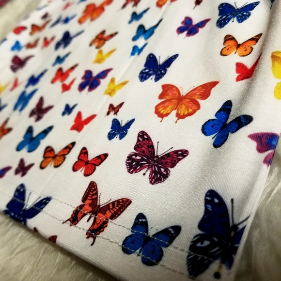 Butterfly Print Tube Top Crop Y2K 90s Insp - Picture 10 of 12